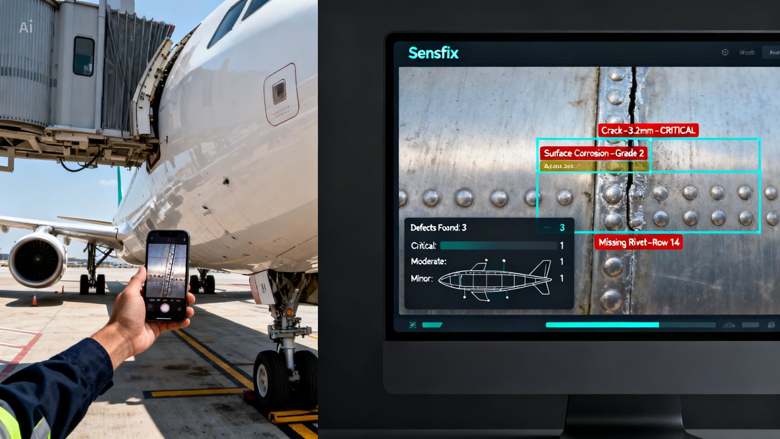 AI-powered aircraft exterior inspection